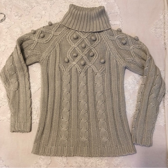 🌲 European cable-knit turtleneck sweater - Picture 3 of 11